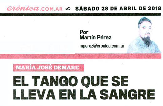 cronica.com.ar : El tango que se lleva en la sangre